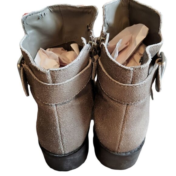 Cole Haan Taupe Suede Ankle Boots Size 8 - Picture 4 of 6